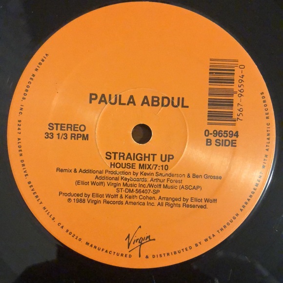 Paula Abdul Straight Up Vinyl Lp '88 - Picture 5 of 5